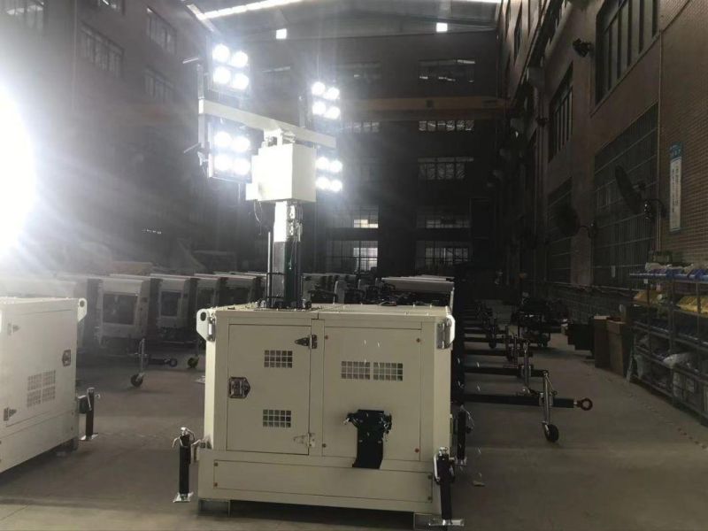 Australia Standard Kubota Diesel Generator LED Flood Light Tower