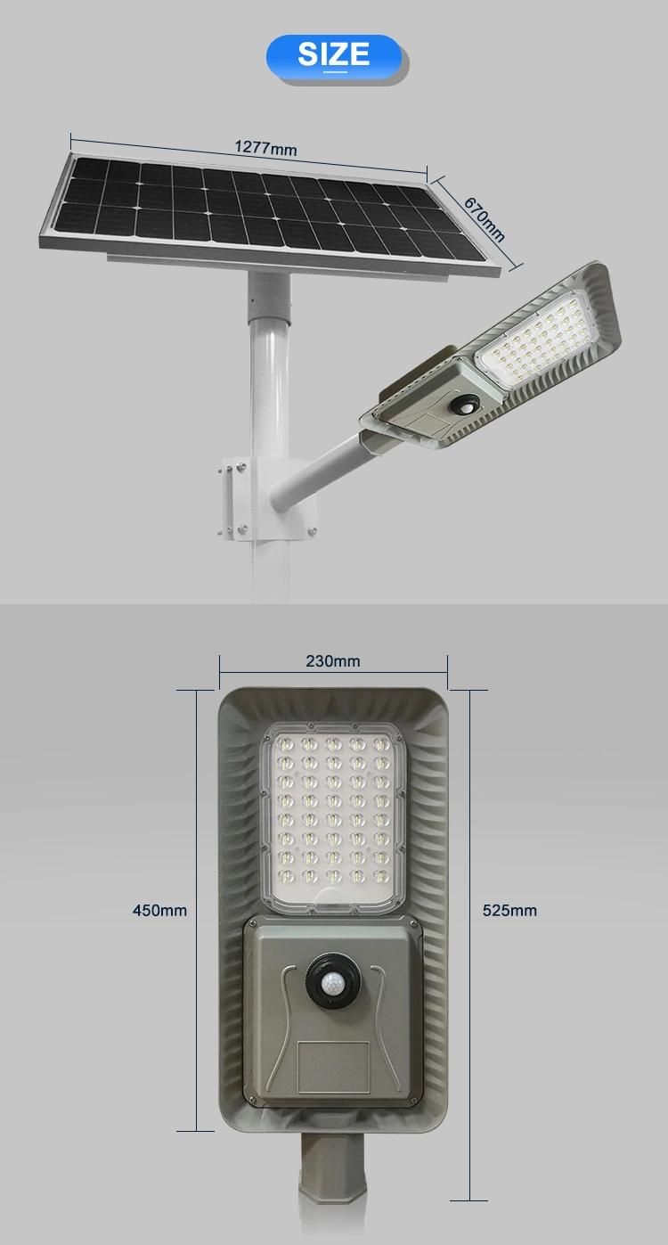 IP65 Waterproof PIR Sensor 60W Separate Solar LED Street Light