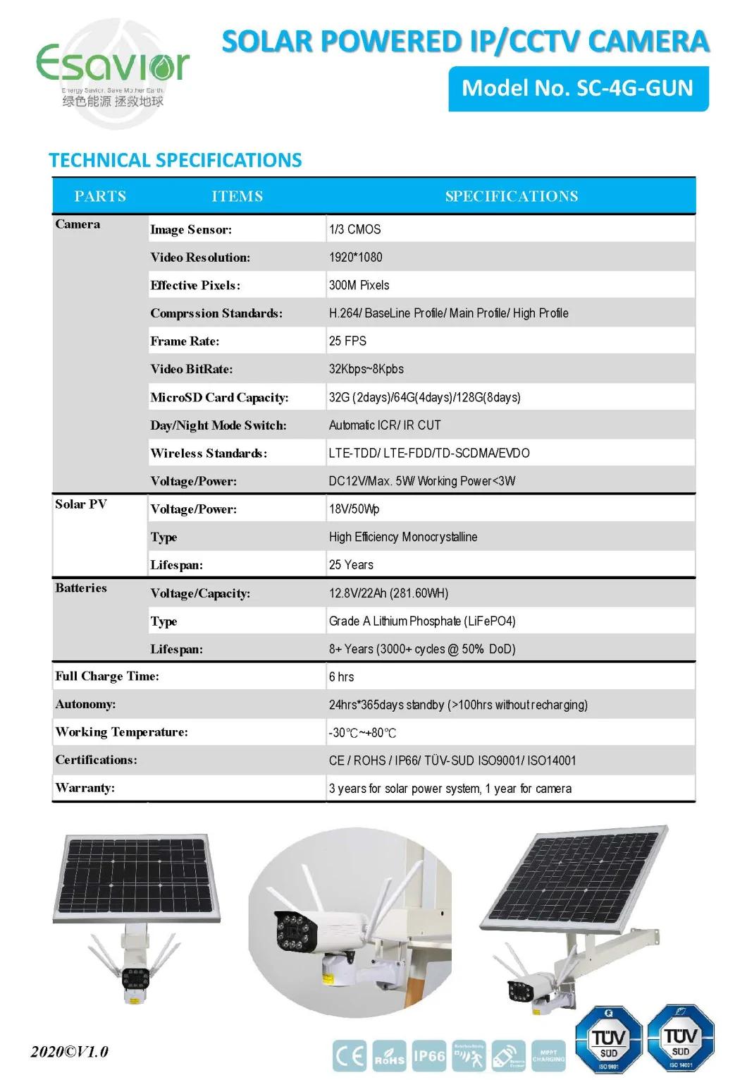 Solar Powered IP/CCTV Camera/Solar LED/ Solar Street/LED Solar Street/Integrated Solar Street/All in One Solar Street Lamp/Light