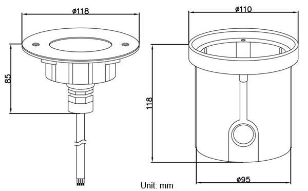 2X5w RGBW 4in1 Multicolor 304 or 316 Stainless Steel LED Swimming Pool Light