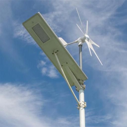 300W Wind Turbine Hybrid and Solar Power Outdoor LED Street Lighting