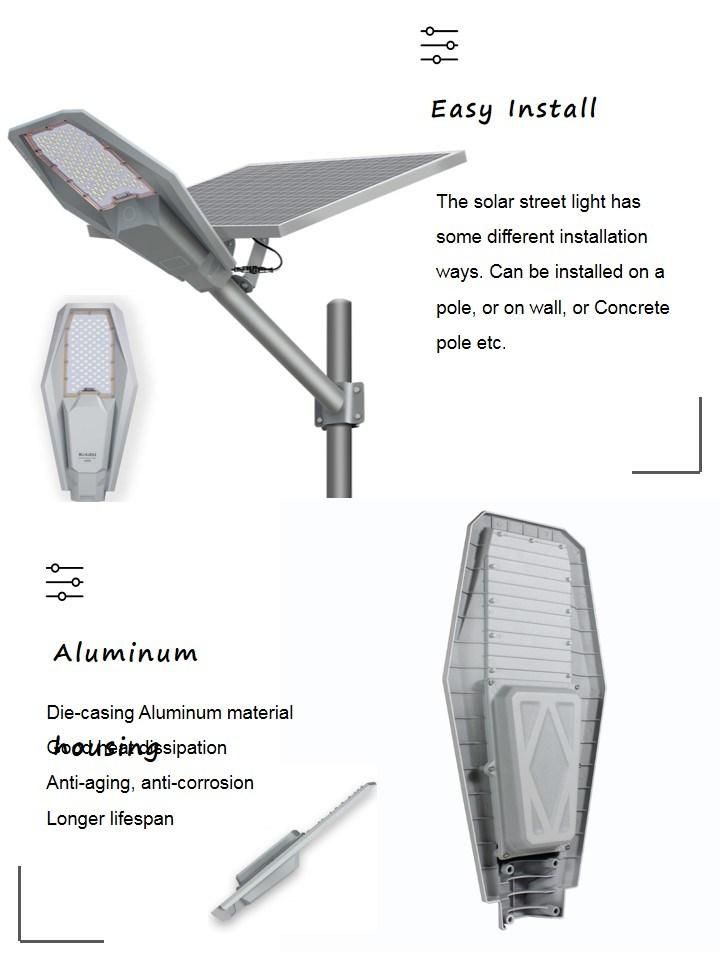 High Brightness Waterproof Outdoor Solar Power Garden LED Street Light