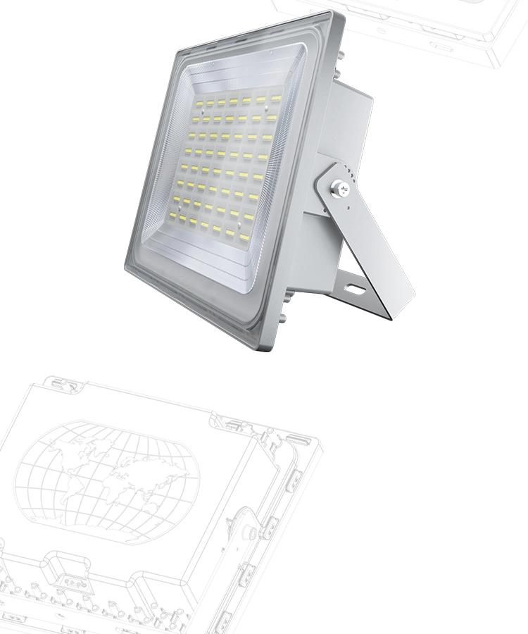 50W Wholesale Pure White Integrated LED Outdoor Solar Flood Light Park Garden Yard Lighting