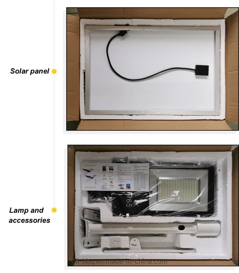 10W to 500W LED Solar Street Light Solar Street Lamp Integrated Solar Street Light with IP65 Aluminum Shell and IP65 LED COB Light