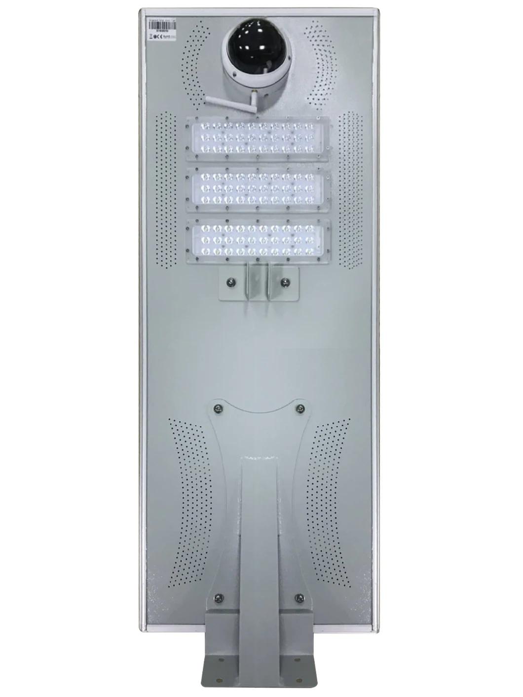 Solar LED Street Light Government&Village Project High Quality All in One 100W Outdoor Garden Road Light with Control Integrated Induction with CCTV Camera