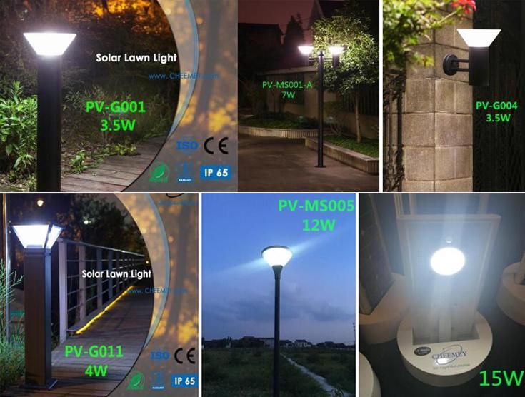 LED Solar Bollard Light with Lithium Battery for Garden