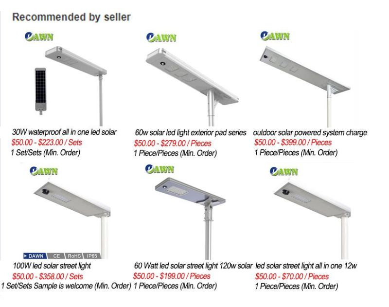 100W/120watts PWM/Mttp Controller Light Gadgets Integrated Solar LED Street/Road/Garden Lamp