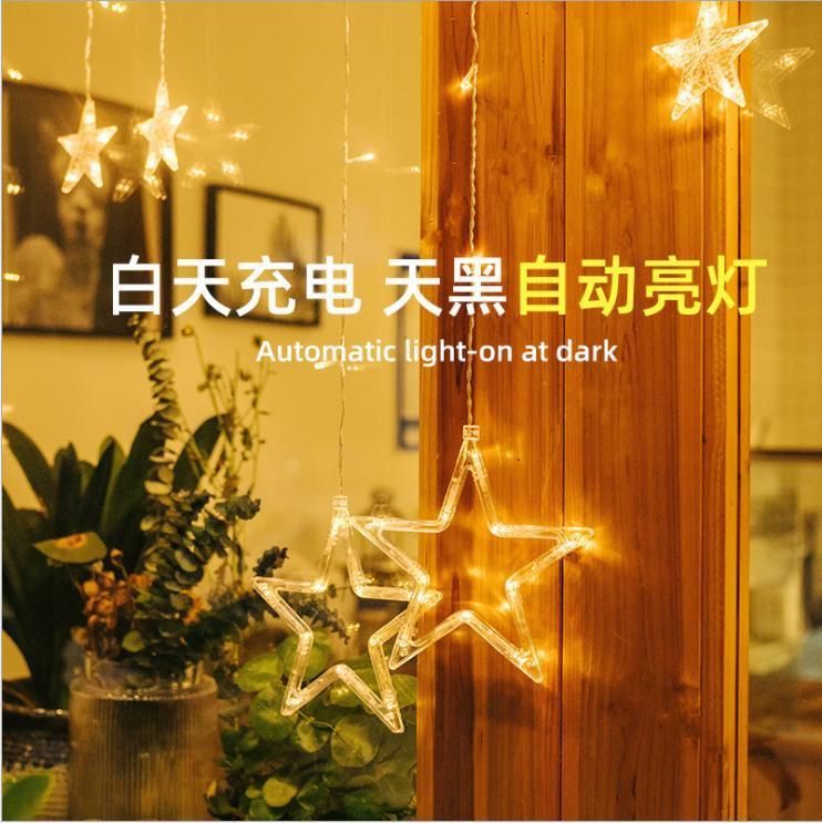 Christmas Lights Outdoor 138LED Star Color Changing String Lights Warm White to Multicolor LED String Lights Remote 8 Modes Fairy Light for Thanksgiving Xmas