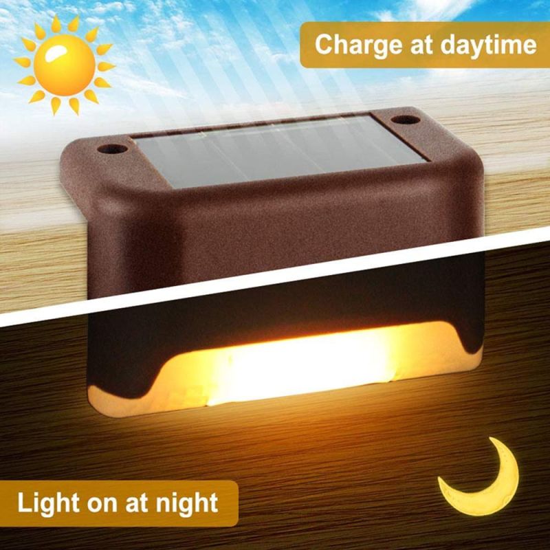 Solar Lights Solar Step Lights Outdoor Waterproof LED Solar Power Garden Light Lamp Decoration for Patio Stair Garden Yard Fence