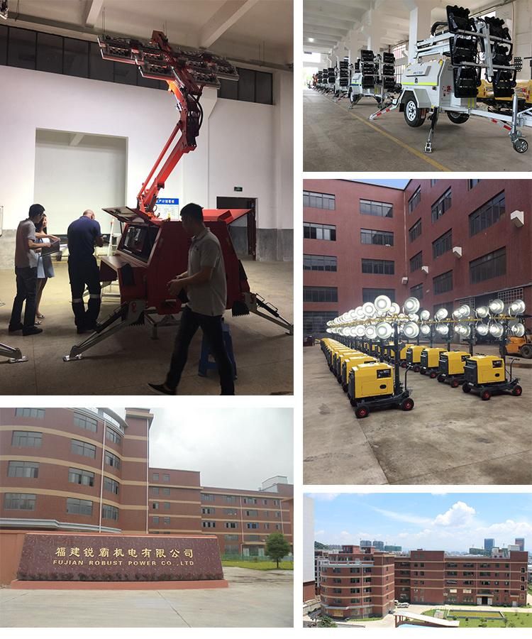 Trailer Mobile Generator Lighting Tower, Emergency Lighting Tower