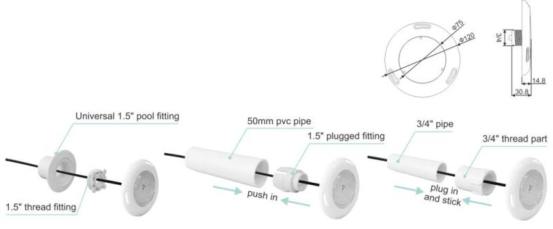 LED Swimming Pool Light Ultra-Thin Design LED Underwater Light