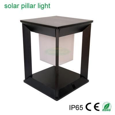 Square Style Bright Energy Saving Lamp Solar Lights Garden Gate Outdoor Pillar Light with LED Light Bulb