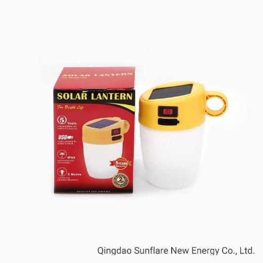 IP65 Solar Light/Lamp/Lantern with 400mAh LiFePO4 Battery for Study/Camping