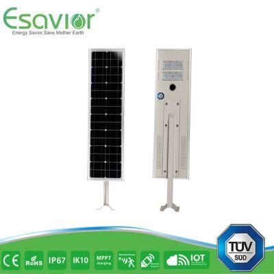 Esavior 18V/60wp Solar Panel Power 50W Integrated LED Solar Street Lights Solar Lights