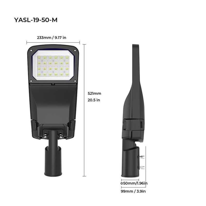 New Design 50W 80W 100W 200W Smart Outdoor SMD Street Lighting IP66 Waterproof Ik08 Road Light Public Lighting with Sensor Function LED Street Light