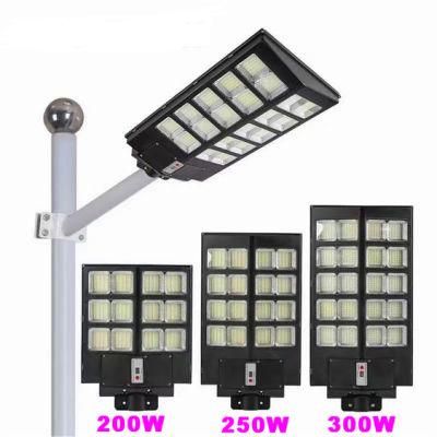 Yaye 2021 Hottest Sell Rador Sensor 200W/250W/300W All in One Solar LED Street Road Garden Light with 500PCS Stock Each Watt