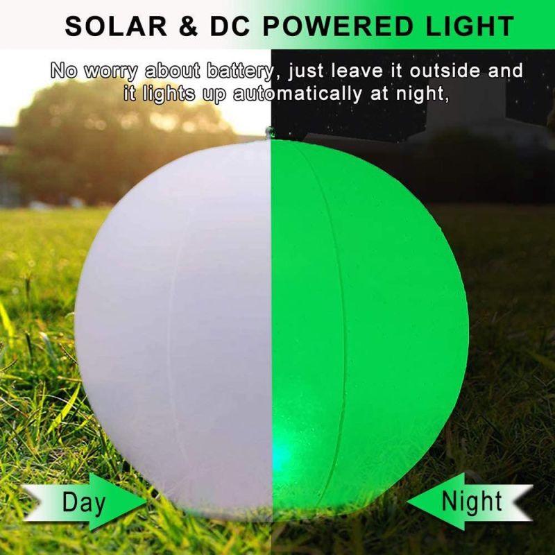 Inflatable Waterproof LED Solar Glow Floating Ball Light for Beach Party Garden Swimming Pool Decoration