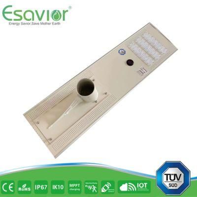 Esavior 50W Energy Saving LED All in One Integrated Solar Street Sensor/Smart Light