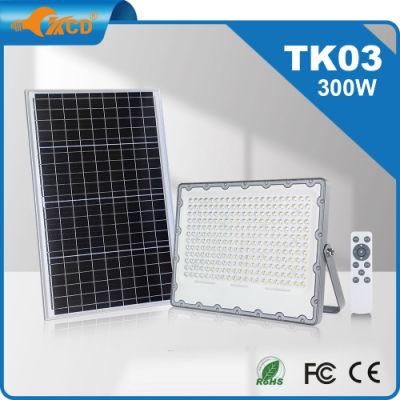 300W Slim Outdoor Remote Waterproof IP65 Projector Warm White Solar LED Floodlight