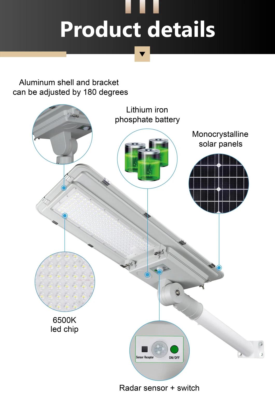 All in One LED Solar Street Light with PIR Motion Sensor Waterproof LED Outdoor Light