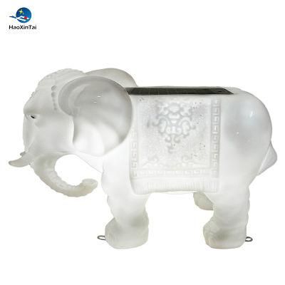 Cute Elephant LED Solar Pillar Light Waterproof Solar Garden Light