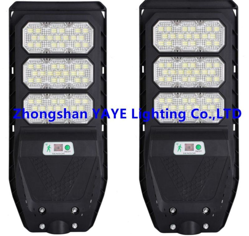 Yaye 2022 Hottest Sell 300W/400W/500W Outdoor IP67 LED Solar Street Road Wall Garden Light with 1000PCS Stock/Remote Controller/Radar Sensor/ 3 Years Warranty