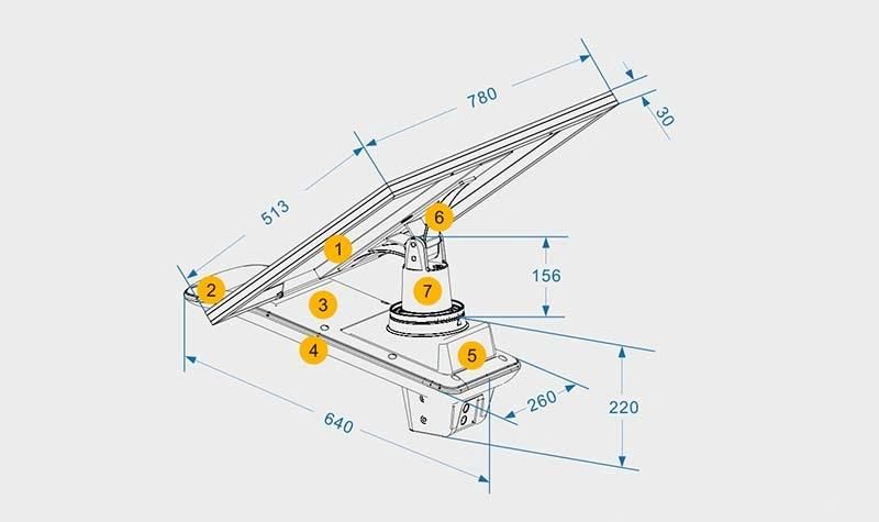 Energy Saving Outdoor Lighting Aluminum All in One Integrated Solar Street LED Light 40W