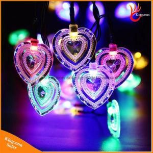 Heart Shaped Solar 50LED Fairy String Light for Christmas Party Decoration