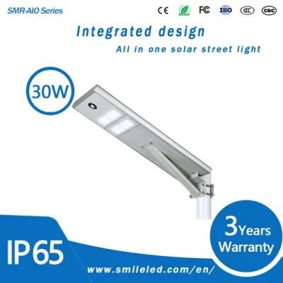 30watt All in One Motion Sensor LED Solar Street Light