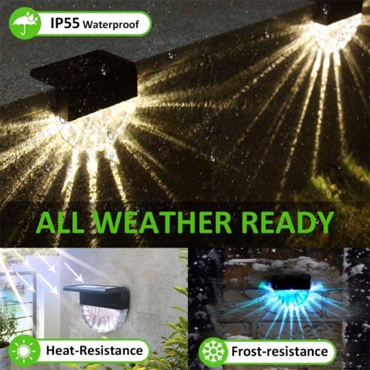 New Product Wireless Solar Step RGB Light IP65 Waterproof Solar Wall Stair Lights