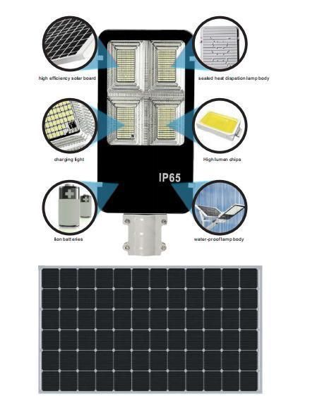 Integrated Solar LED Street Light 4000K LED High Bay Ceiling Light Outdoor Wall Lamps Path Light Pillar Lights RGB Tubes Tunnel Lighting 200W Street Solar Light