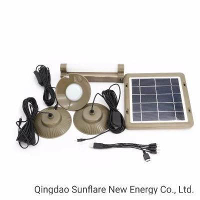 Top 4W Solar Light Kit Solar Indoor Light with 3.7V/4000mAh Li Battery Build-in Solar System