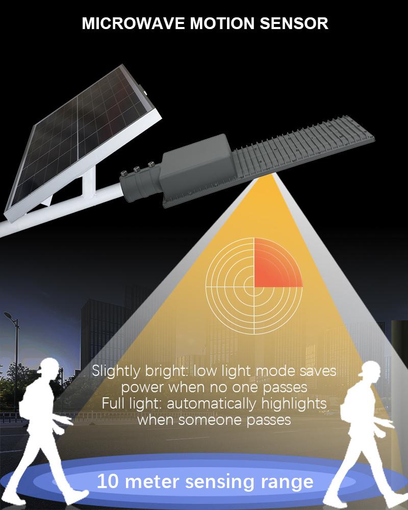 LED 100W Solar Street Lights for Street Yard Garden