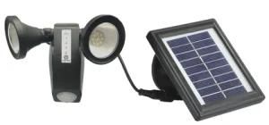 Adjustable Dual Head 14LEDs Solar Lamp with PIR Motion Sensor