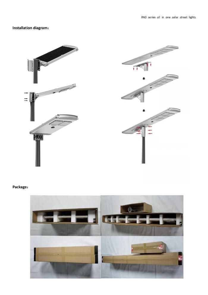 Waterproof All in One Integrated 100W LED Solar Street Light