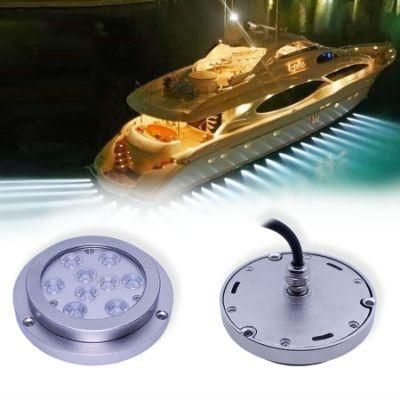 12V 27W 316 Stainless Steel 98mm RGB IP68 Marine Boat Underwater Fishing LED Lighting