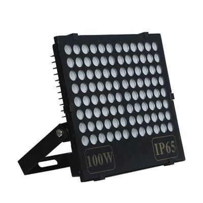 6 Kv 10kv 20kv Temperature Resistance HD Tempered Glass Outdoor 100W LED Flood LED Lights IP66 Waterproof Spotlight Solar Flood Light