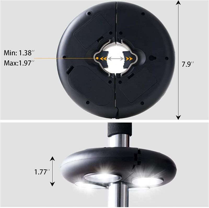 OEM China Factory Manufacturer Patio Umbrella Light 2 Brightness Modes Cordless 12 LED Lights at 100 Lumens-4 X AA Battery Operated