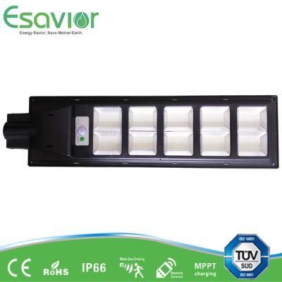 Esavior Solar Powered 150W All in One LED Solar Street Light for Residential/Pathway/Roadway/Garden/Wall Lighting