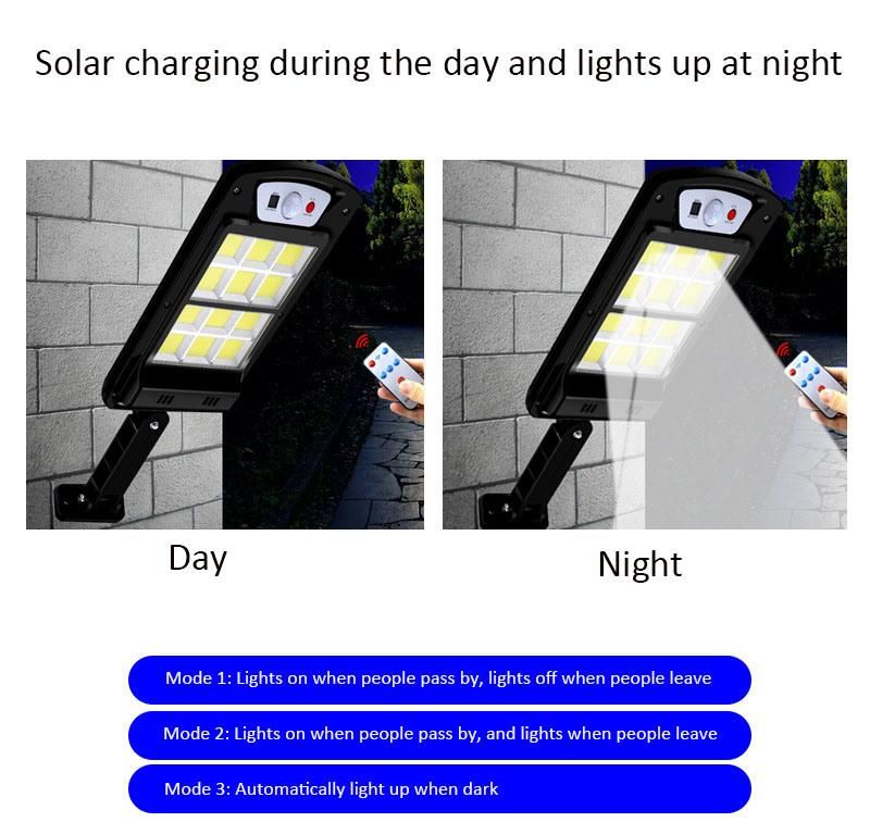 240 COB Solar LED Light Waterproof with PIR Motion Sensor, Smart Remote Control