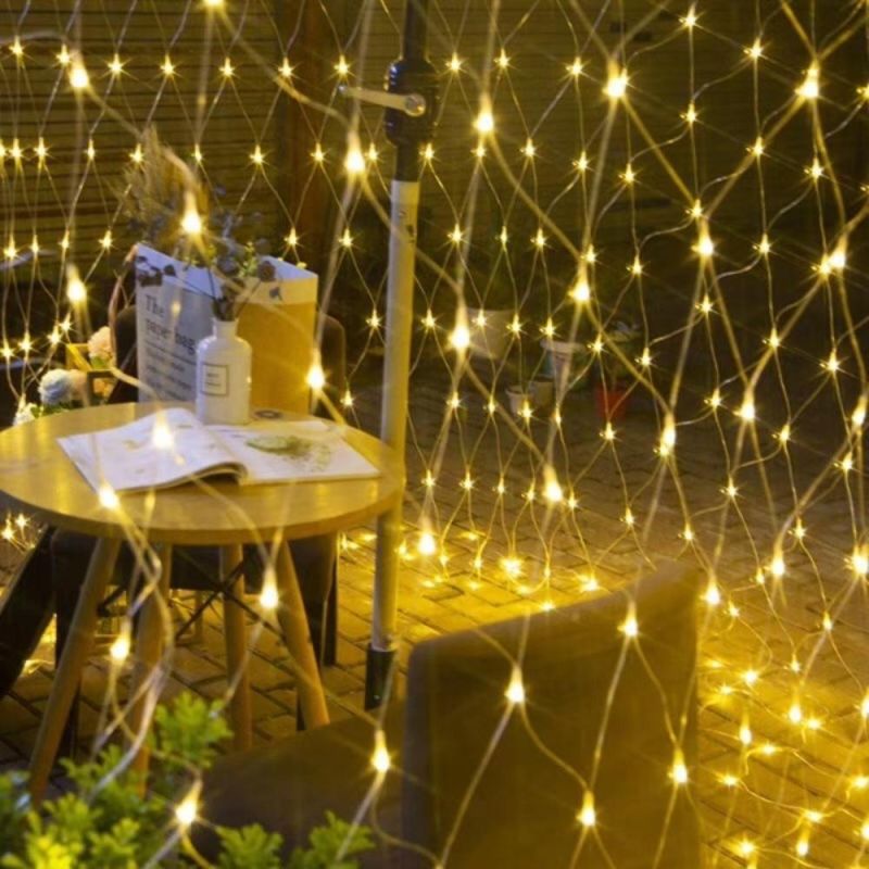 Window Curtain Waterproof Festival Garland LED Net Mesh String Light Decoration Wyz19725