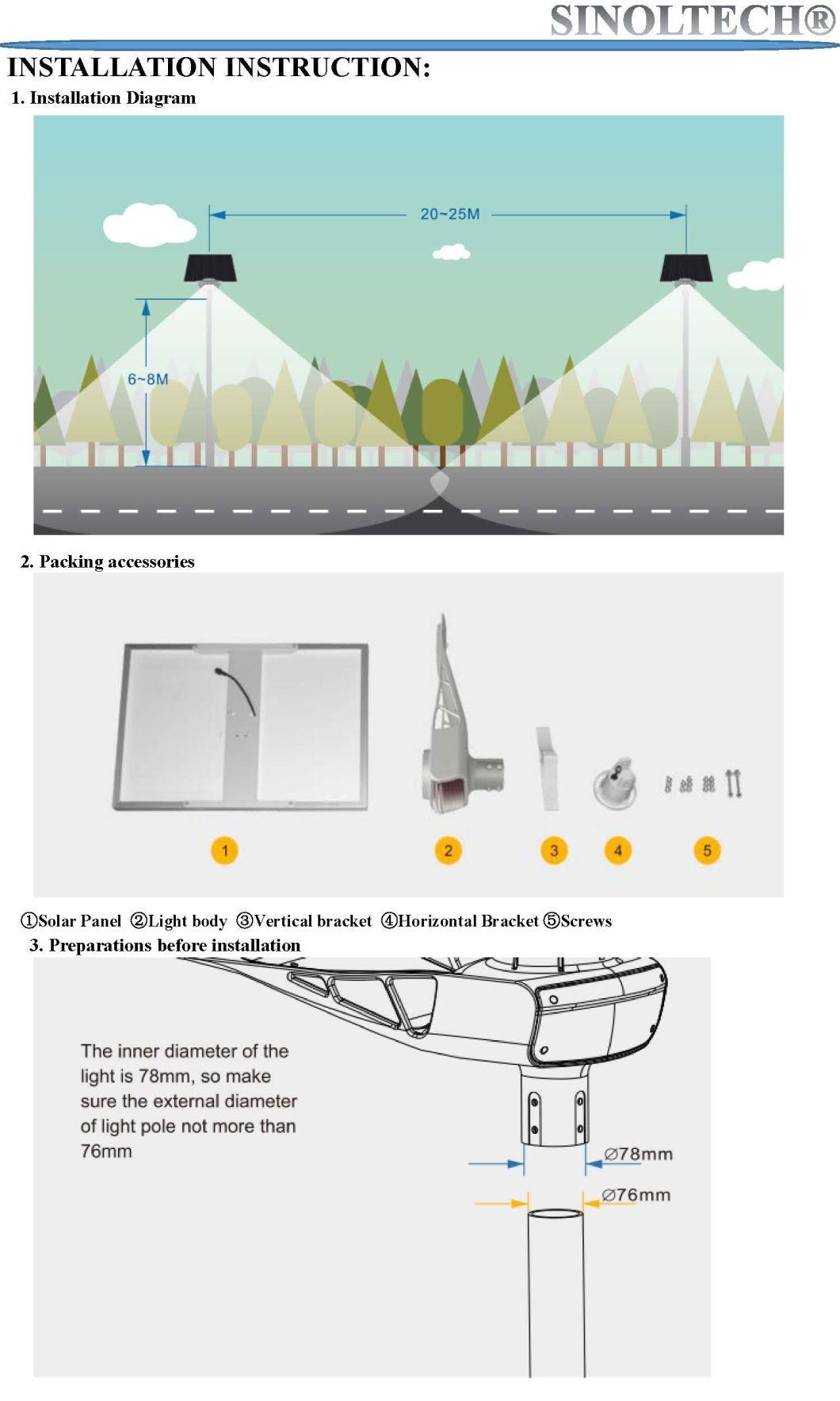 Sinoltech G03-50W Solar Powered LED Street Lights