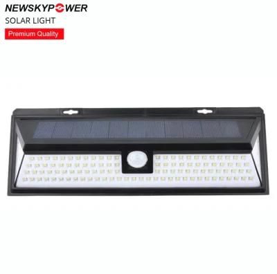 Manufacturer 118 LED Outdoor Motion Sensor Lithium Battery Solar Power Street Light for Wall Garden