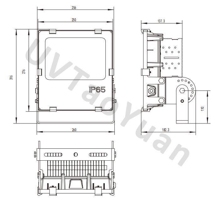 100W 395nm UV LED Curing Flood Light