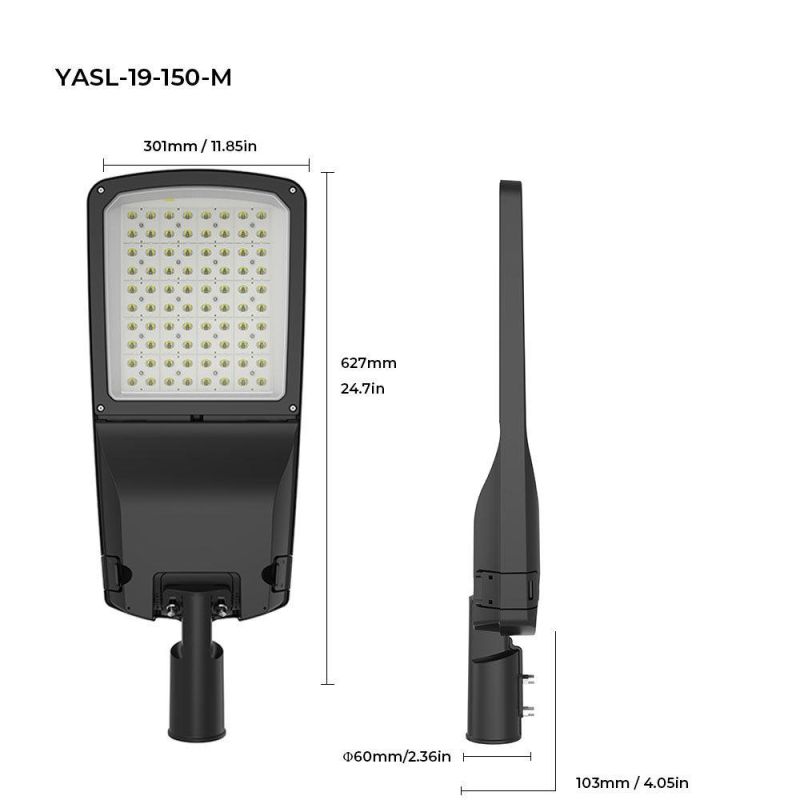 New Design 50W 80W 100W 200W Smart Outdoor SMD Street Lighting IP66 Waterproof Ik08 Road Light Public Lighting with Sensor Function LED Street Light