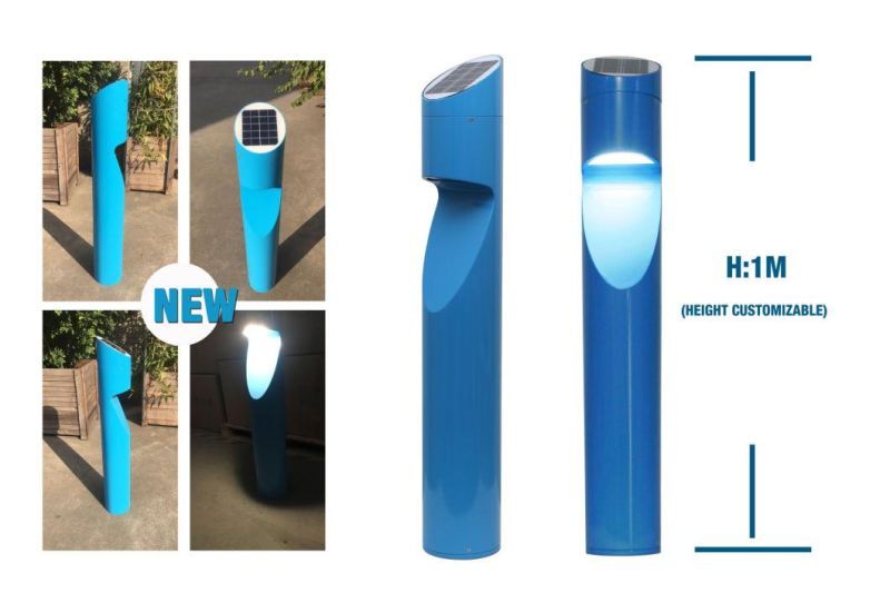 Solar Bollard Garden Light with Remote Control for Outdoor