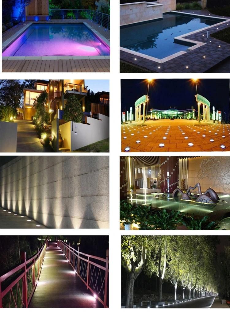 Outdoor IP68 Waterproof Landscape Square Swimming Pool Mini 12V 1W 3W LED Inground Lights