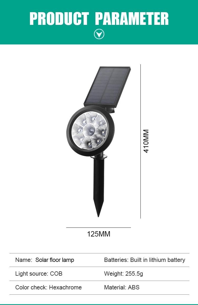 Solar Power IP65 Waterproof Floor Pathway Landscape Outdoor Lawn Light