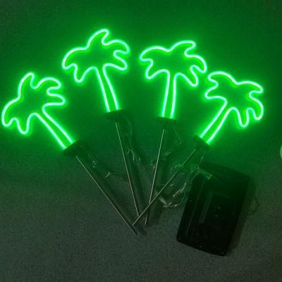 Christmas Decoration 4 LED Lamp Solar Neon Light for Holiday Lighting