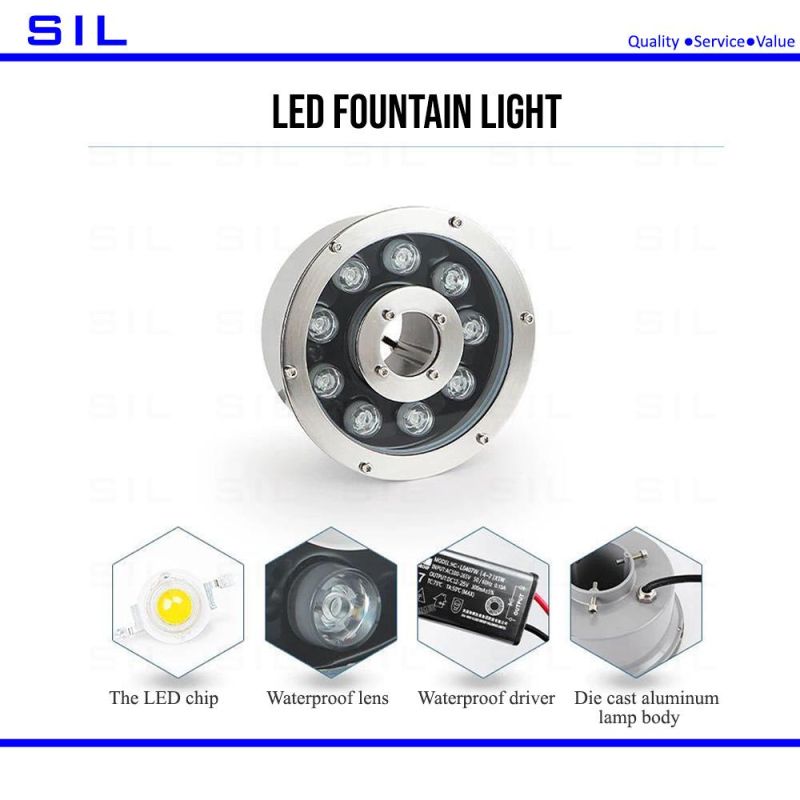 LED Water Light Wholesale RGB LED Fountain Lamp 6W LED Circle Fountain Lamp 6W Ring LED Fountain Light